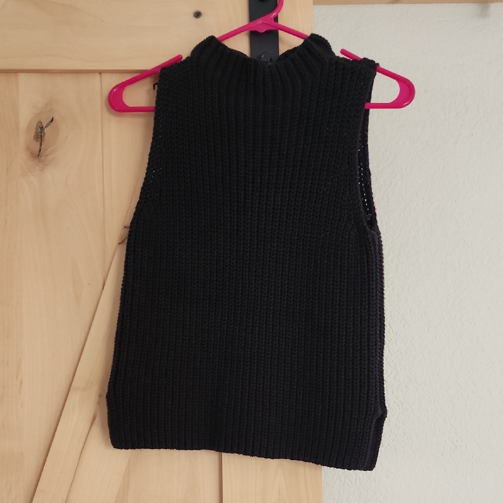 Madewell Black Sleeveless Sweater Vest